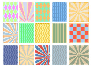 set of vintage backgrounds