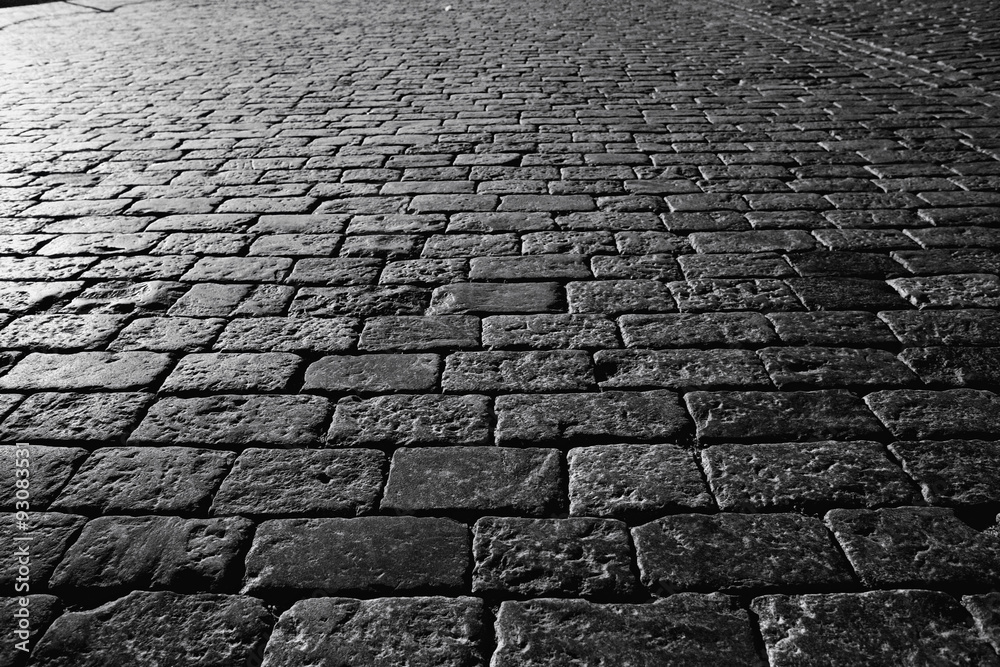 Wall mural texture of the stone pavement