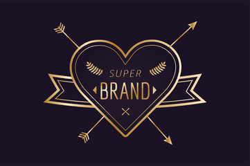 Heart icon vector logo