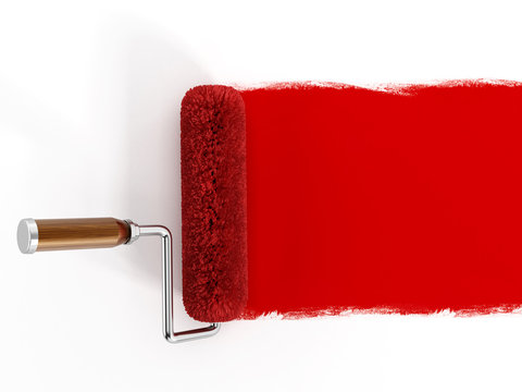 Red Paint Roller