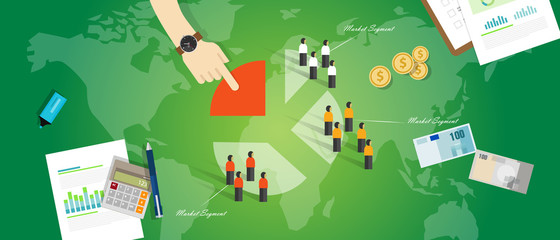 customer segmentation segment business concept marketing market