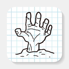 zombie hand doodle