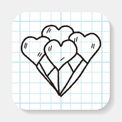 heart balloon doodle