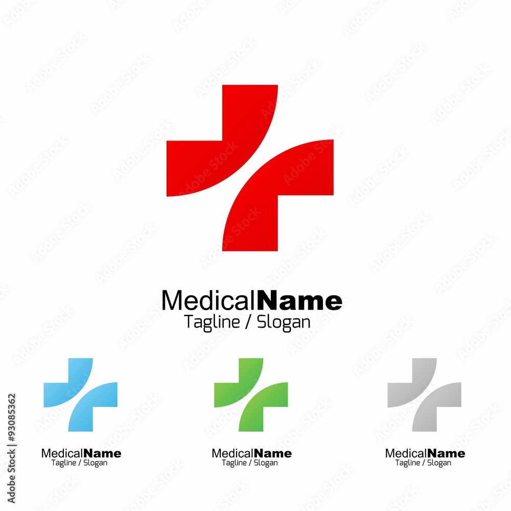 Wall mural Medical Medicine Medic Hospital logo icon vector 