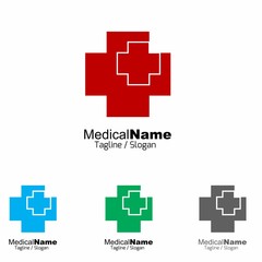 Obraz premium Medical Medicine Medic Hospital logo icon vector 