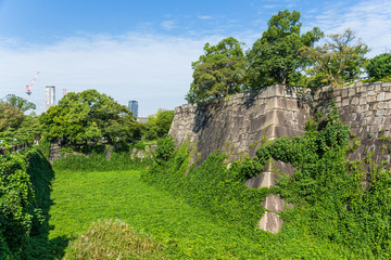 Fototapeta premium Osaka castle wall