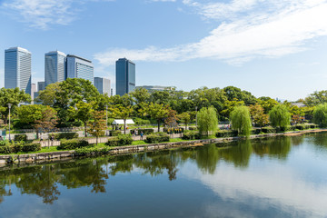 Fototapeta na wymiar Osaka business district