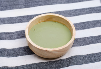 Green tea pudding