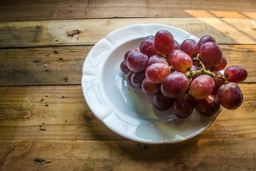 organic purple grapes