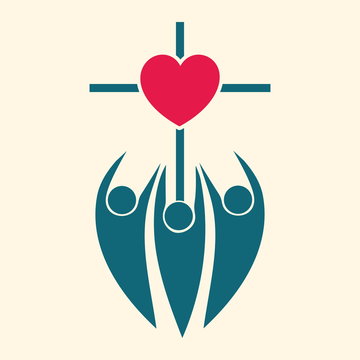 Church logo. Church group, united in Christ