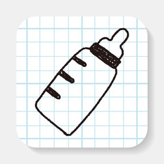 doodle baby milk bottle