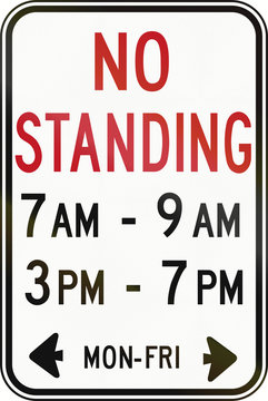 No Standing In Specified Time in Canada