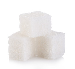 Cubes of sugar isolated on white background