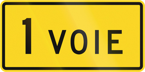 Naklejka premium One Lane in Canada