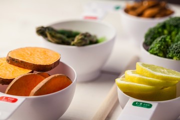 Portion cups of healthy ingredients