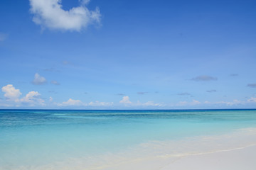 blue sky with sea and beach