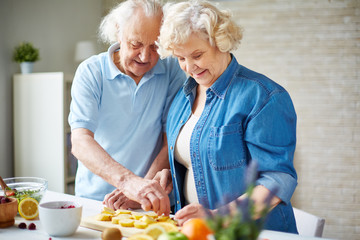 Seniors cooking