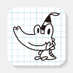 doodle birthday  crocodile
