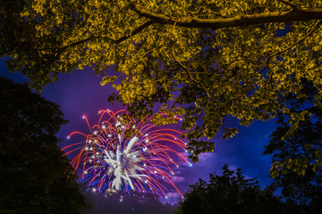 Feuerwerk, Laternenfest in Halle/Saale