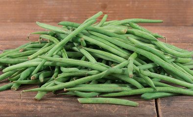 Heap of fresh green beans