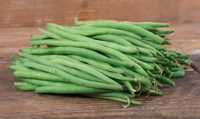 Heap of fresh green beans