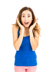 Shocked young woman