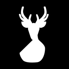 deer on black backgroung