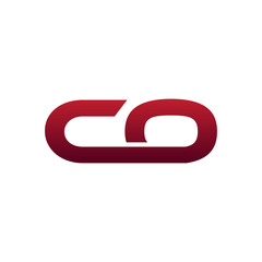 Obraz premium modern initial logo CO