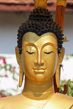 Laos, buste de Bouddha à Luang Prabang