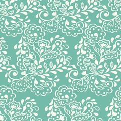 seamless floral pattern consists of tracery elements. Vector illustration.