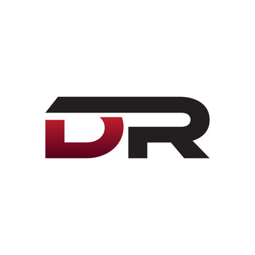 modern initial logo DR