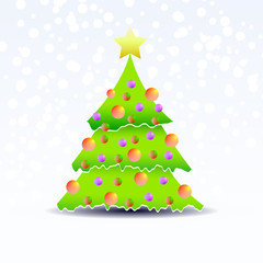 vector illustration Christmas tree