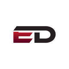 modern initial logo ED