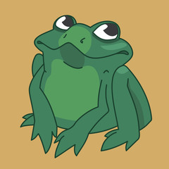 drawing funny frog