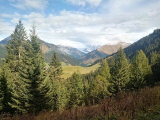 Fototapeta premium Die Ortschaft Berwang in Tirol ist Ausgangspunkt für Wanderungen mit traumhaften Ausblicken auf die Berglandschaft.