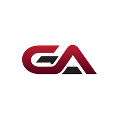 modern initial logo GA - obrazy, fototapety, plakaty