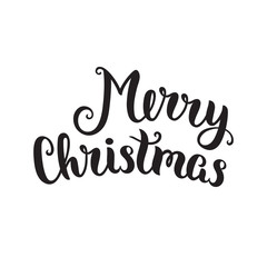 Fototapeta premium Merry Christmas lettering