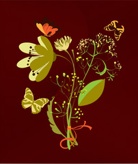 Modest bouquet of wild flowers