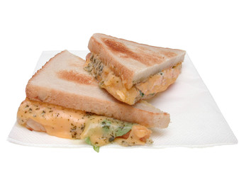 Kräutertoast mit geschmolzenem Käse