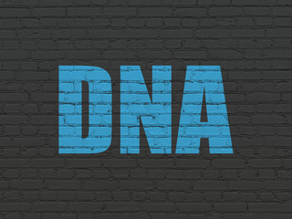 Healthcare concept: DNA on wall background