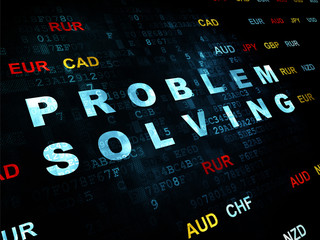 Finance concept: Problem Solving on Digital background