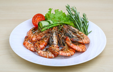Grilled prawns