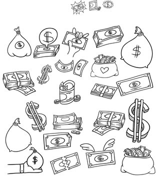  financial symbol doodle