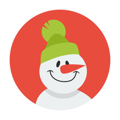 snowman flat icon