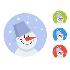 snowman flat icon