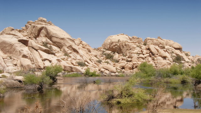 Time Lapse 2030: Time lapse ripples in the waters of Barker Dam, Joshua Tree National Park, California, USA.