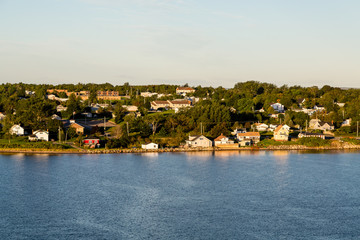 Fototapeta na wymiar Red House on Nova Scotia Coast
