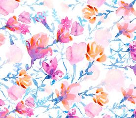 watercolors colorful flowers 