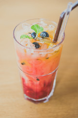 Mix fruit moctails drink