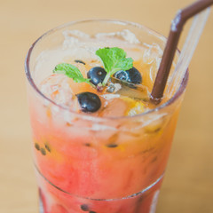 Mix fruit moctails drink